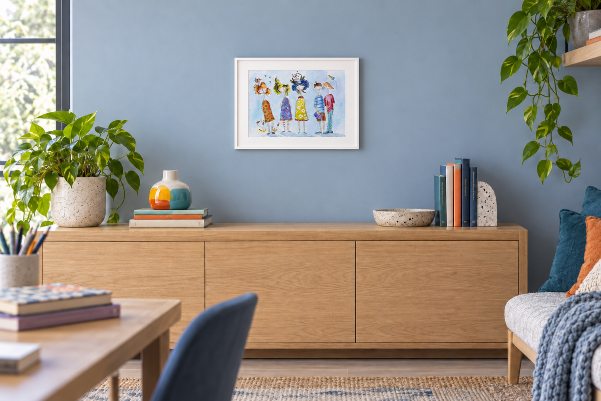 The Creative Crowd – Original Watercolour and Ink Illustration