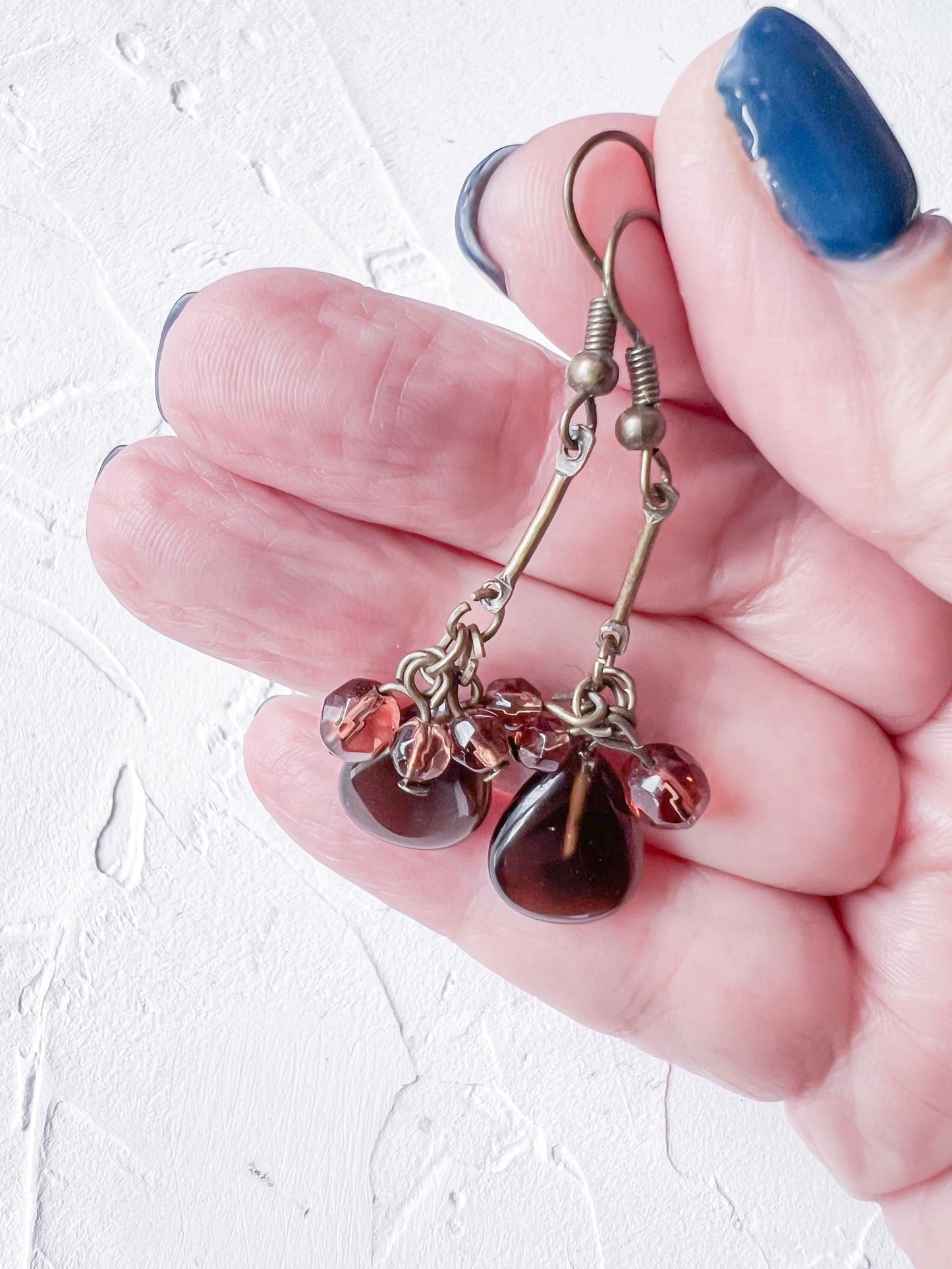 Bead Motif Vintage Earrings - Copper Jewels