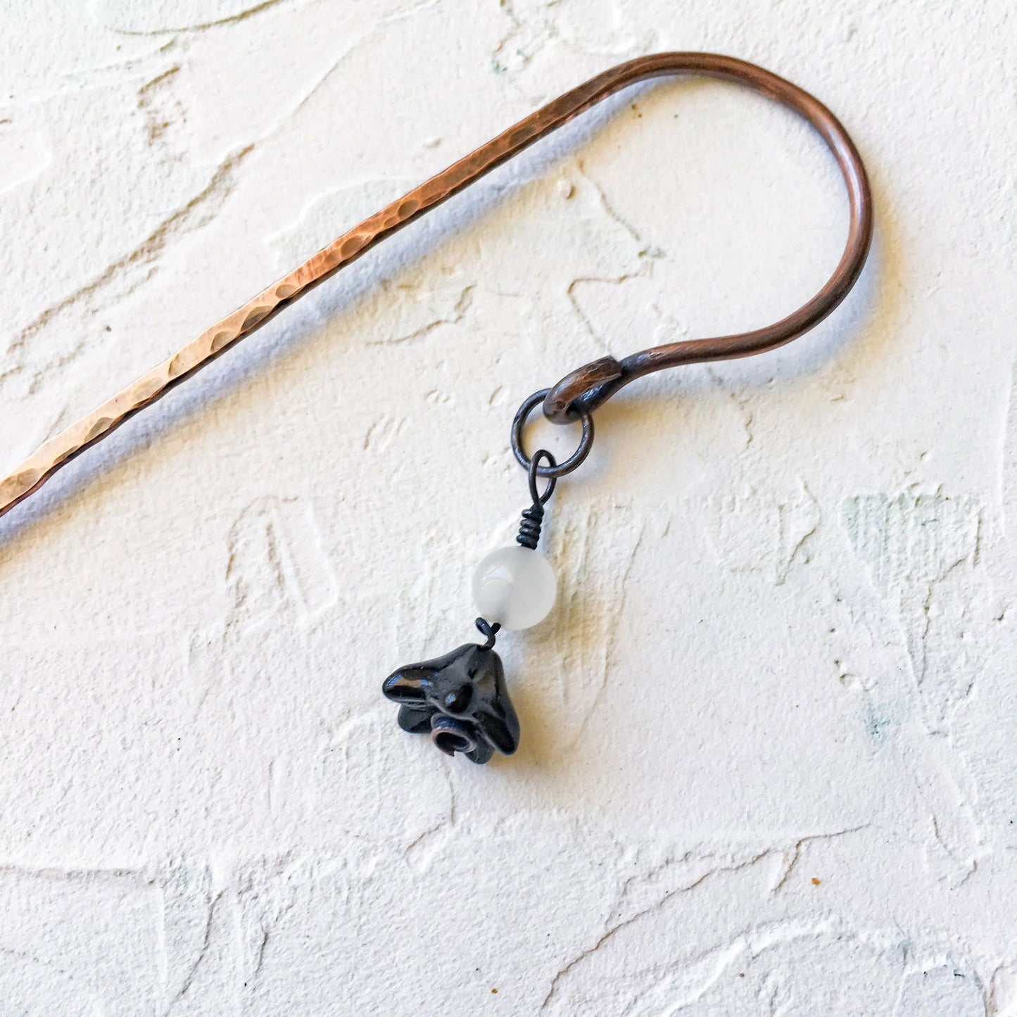 Copper Bookmark with Flower Motif - Copper Jewels
