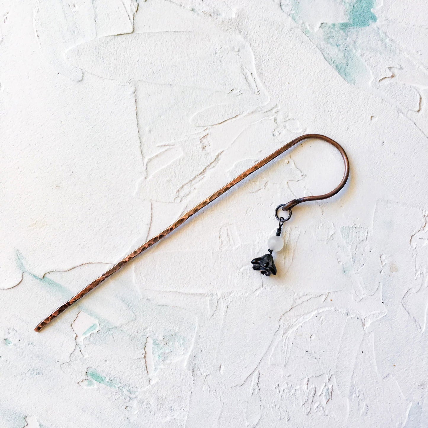 Copper Bookmark with Flower Motif - Copper Jewels