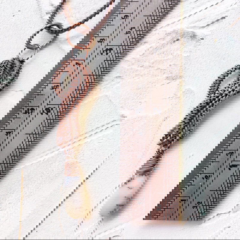 Copper Wire Woven Pendant Hand Made with a Merlinite faceted bead - Copper Jewels