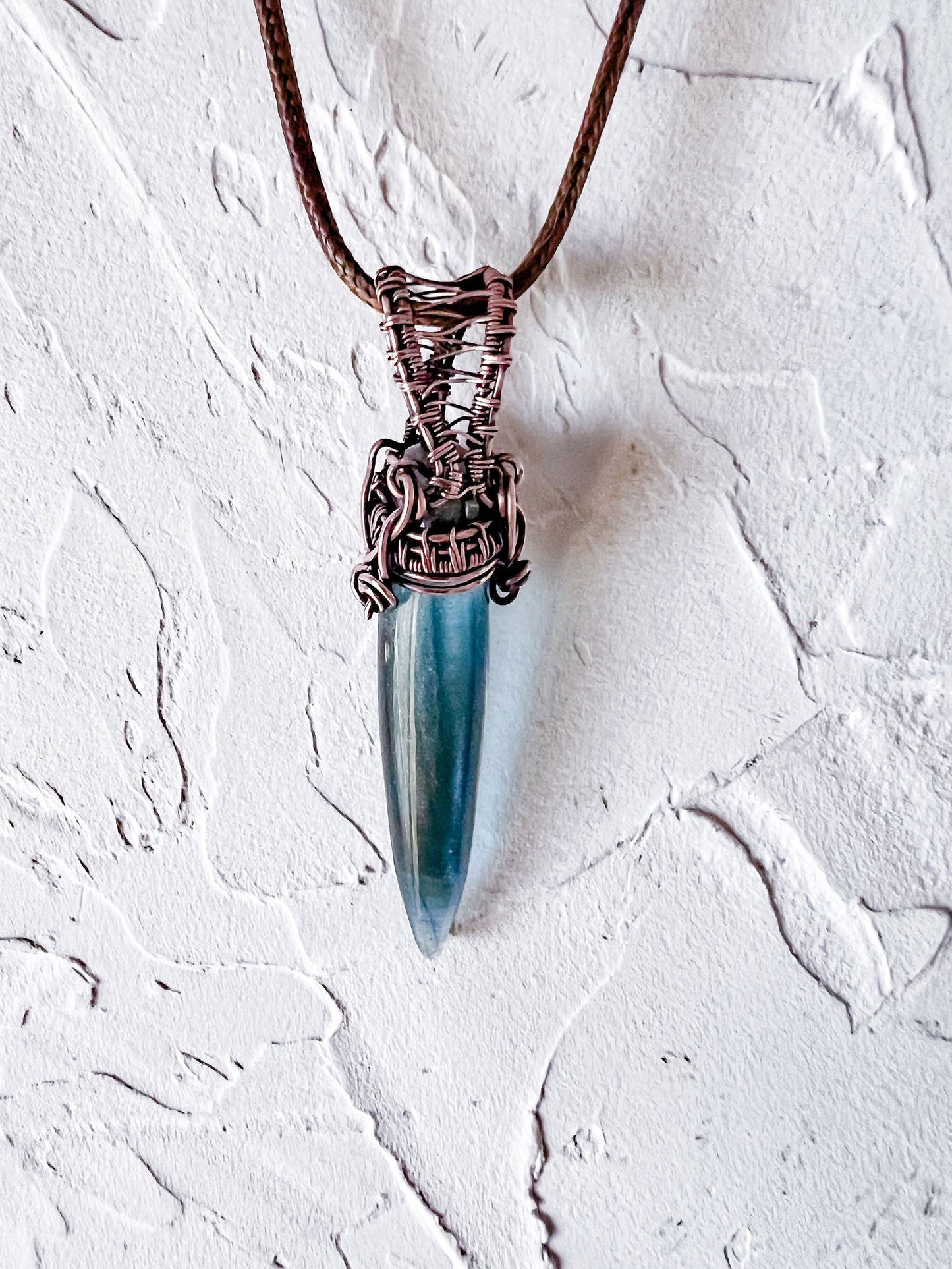 Copper and Lampwork Bead Pendant - Copper Jewels