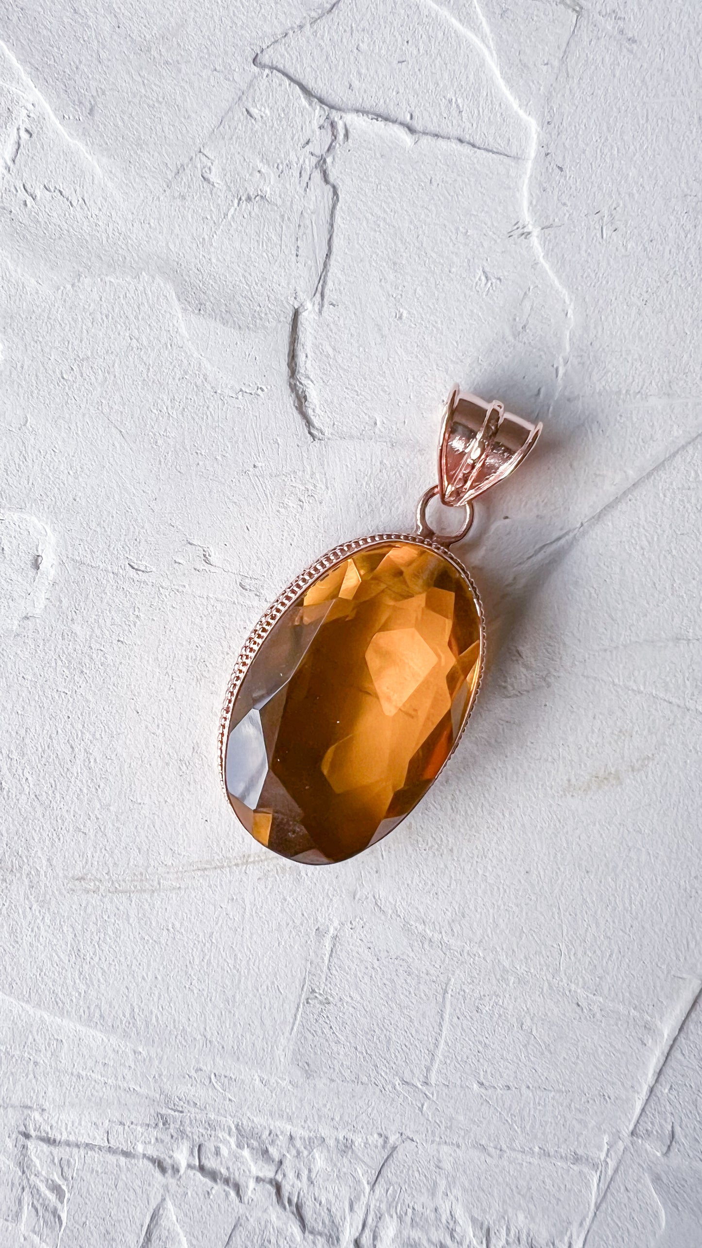 Golden Radiance – Copper and Citrine Pendant Necklace