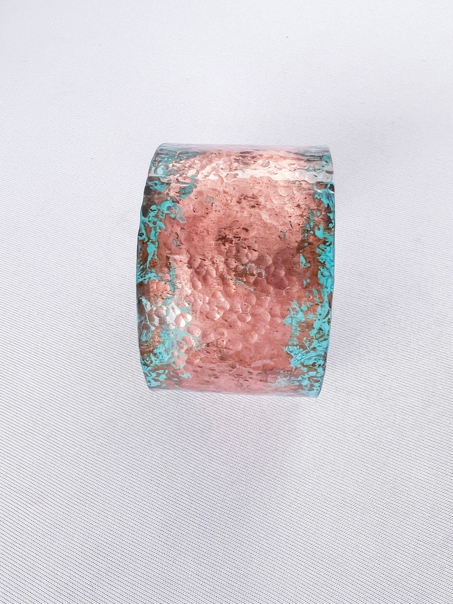 Hand hammered Copper Bangle Verdigris Patina - Copper Jewels