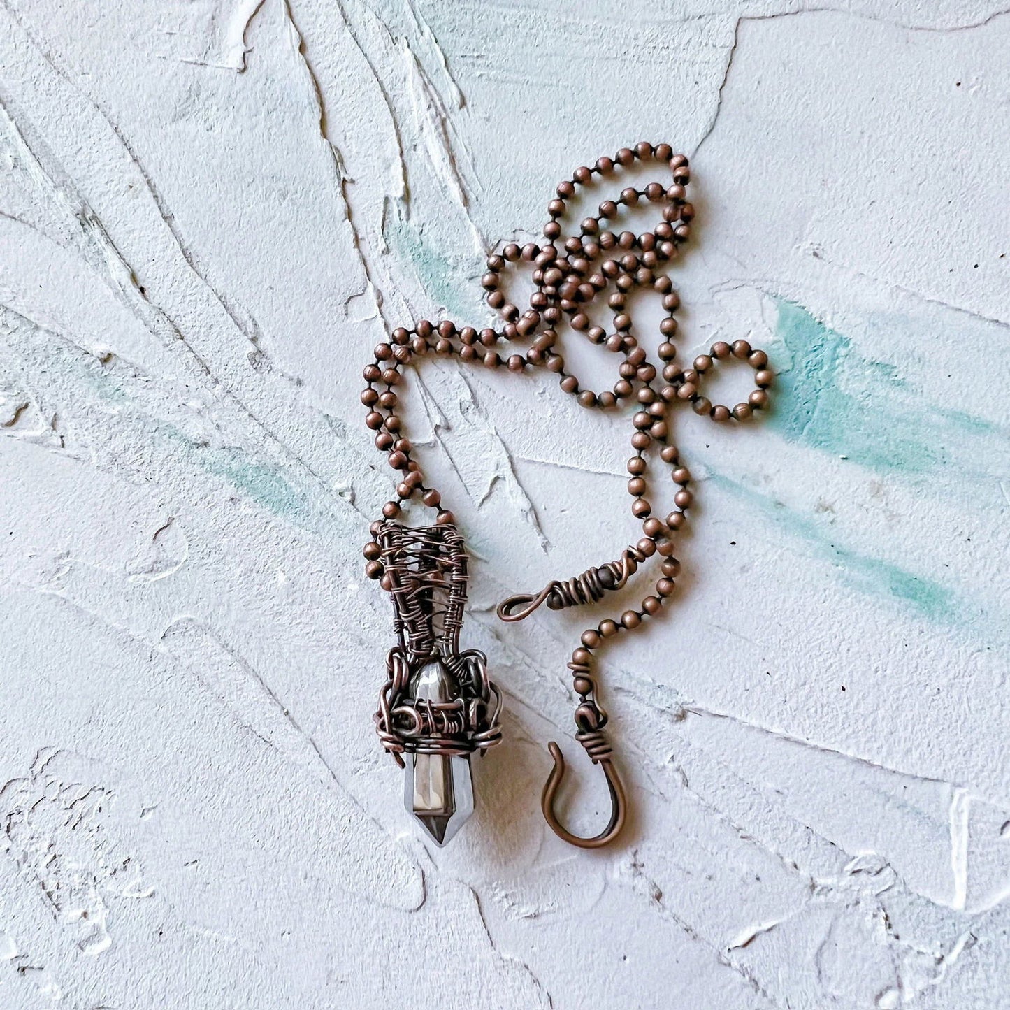 Hematite Point Pendant - Copper Jewels