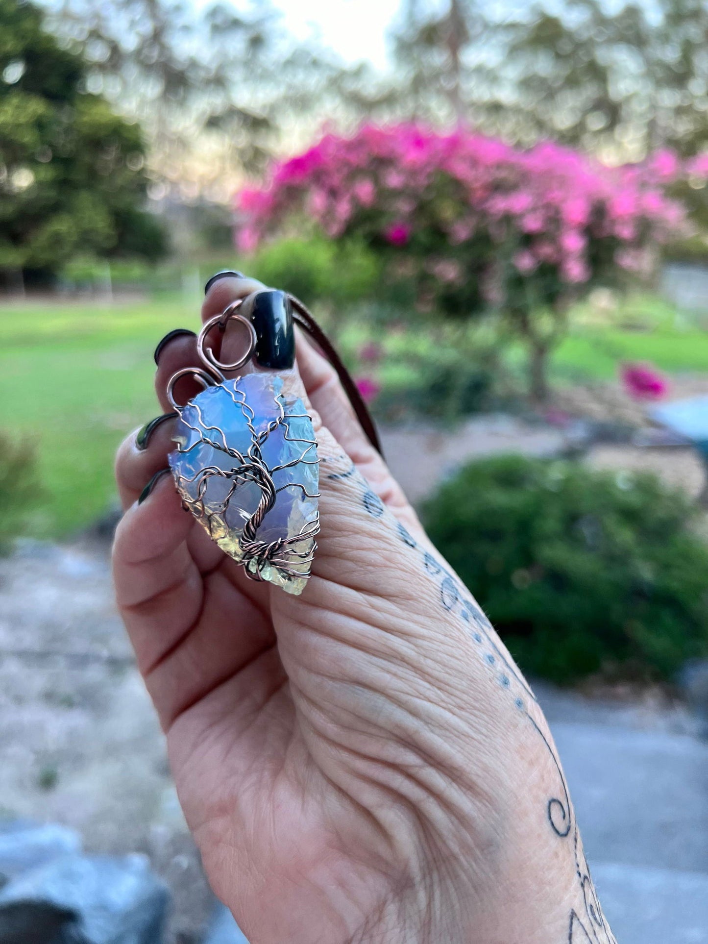 Opalite Arrowhead with Tree of Life - Copper Jewels