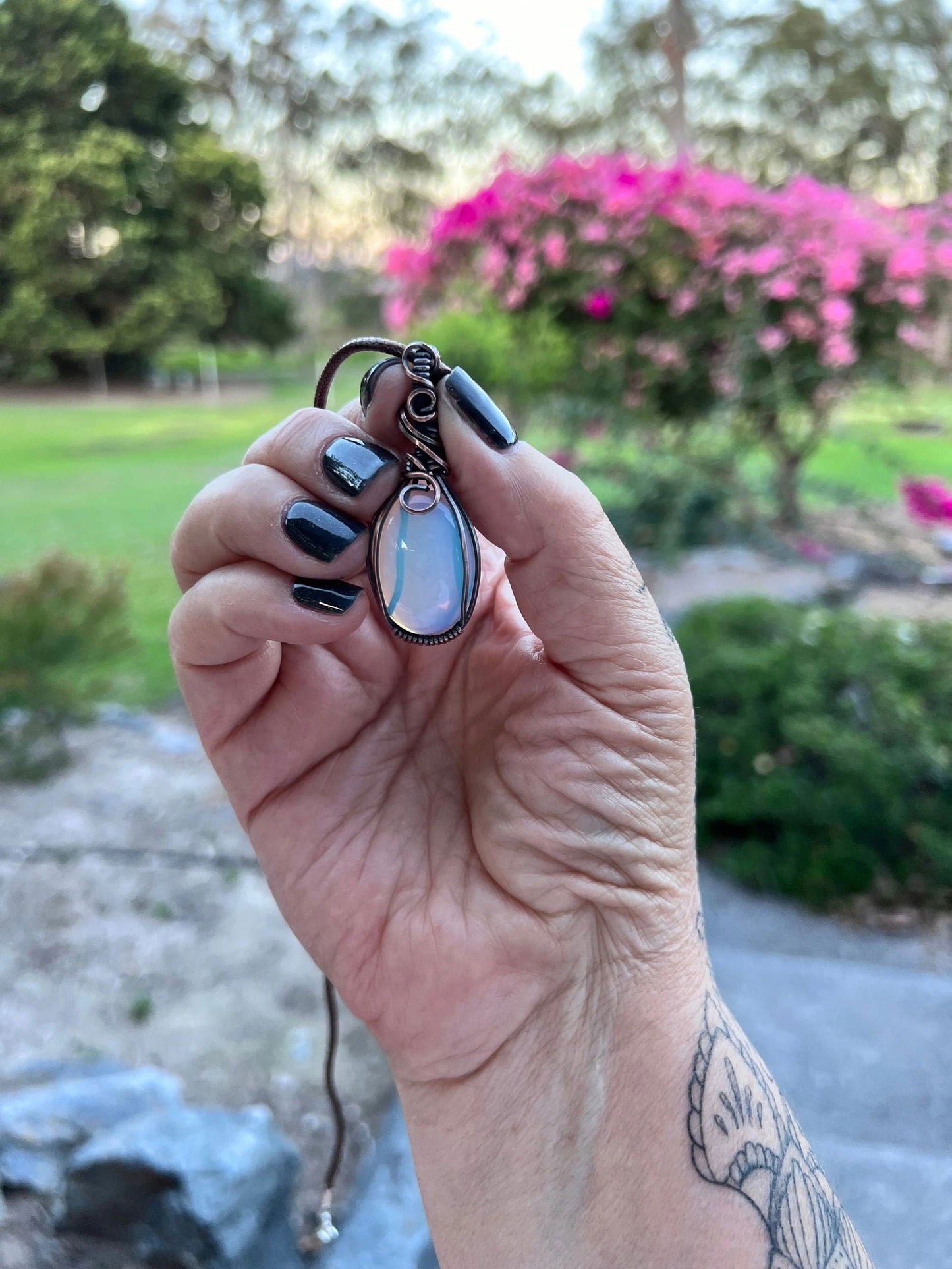 Opalite Cabochon set in Copper - Copper Jewels