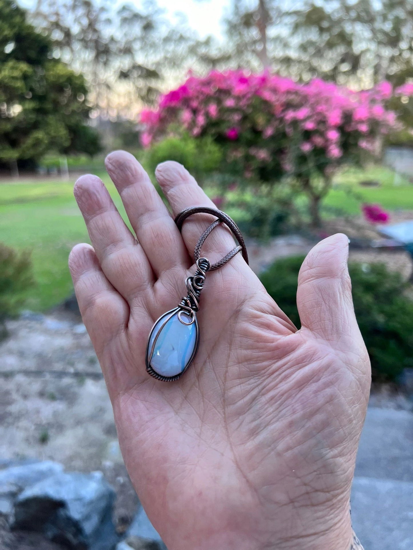 Opalite Cabochon set in Copper - Copper Jewels