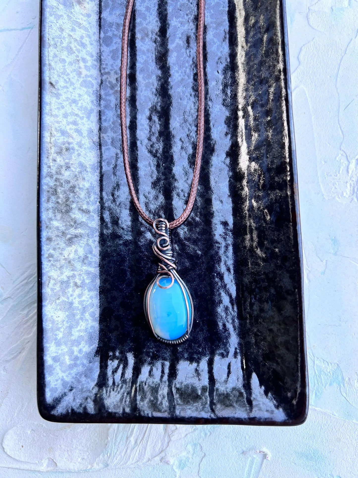 Opalite Cabochon set in Copper - Copper Jewels