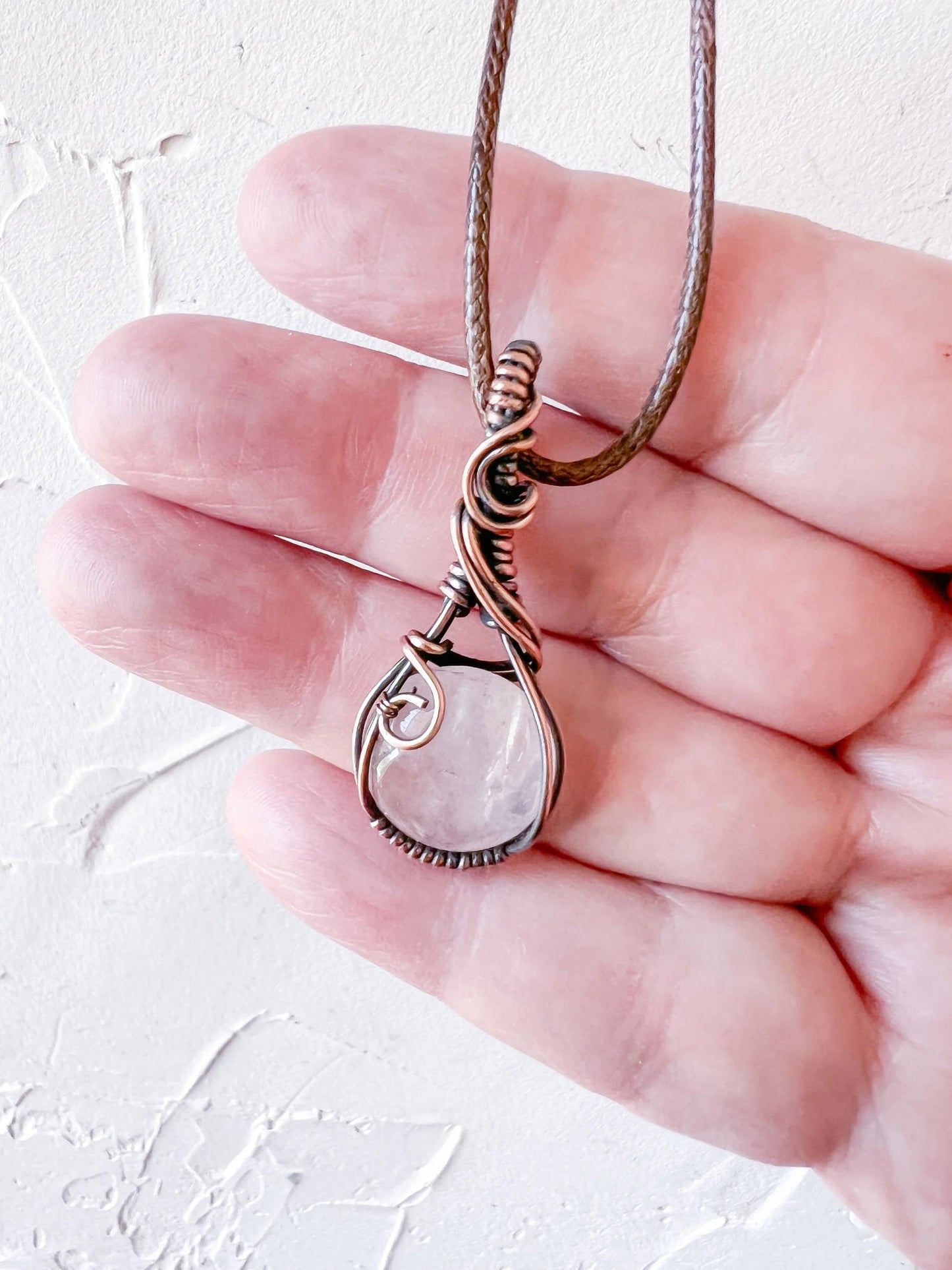 Rose Quartz Talisman for Love, Romance & Friendship - Copper Jewels