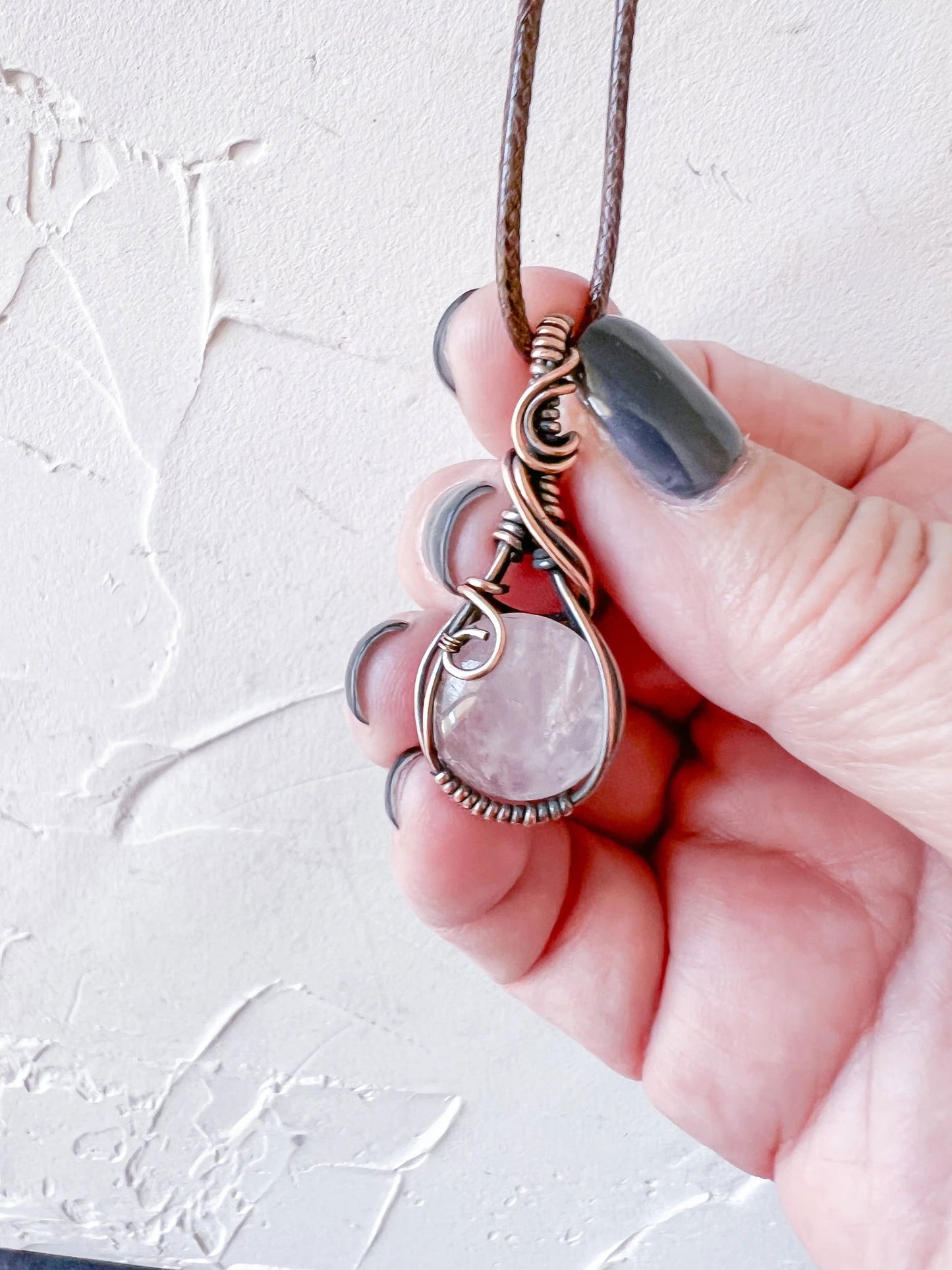 Rose Quartz Talisman for Love, Romance & Friendship - Copper Jewels