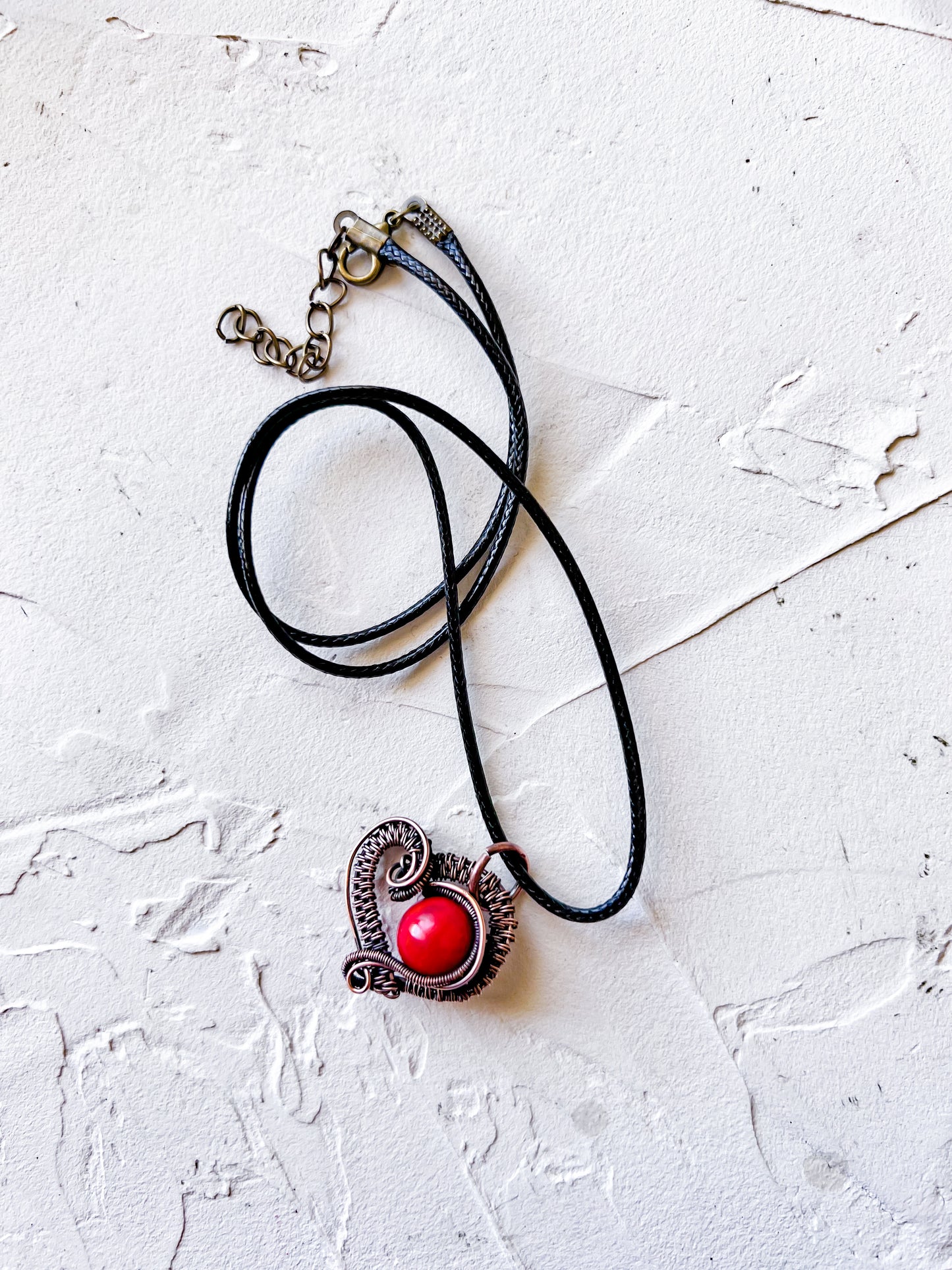 Woven Heart with bead