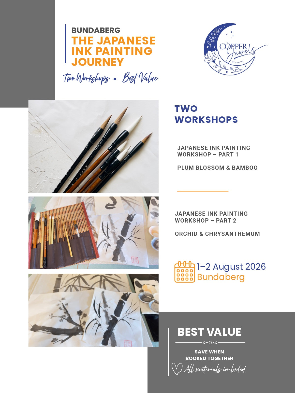 Bundaberg The Japanese Ink Painting Journey Workshop