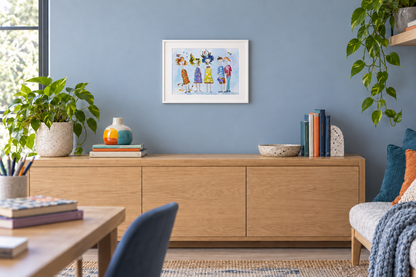 The Creative Crowd – Original Watercolour and Ink Illustration