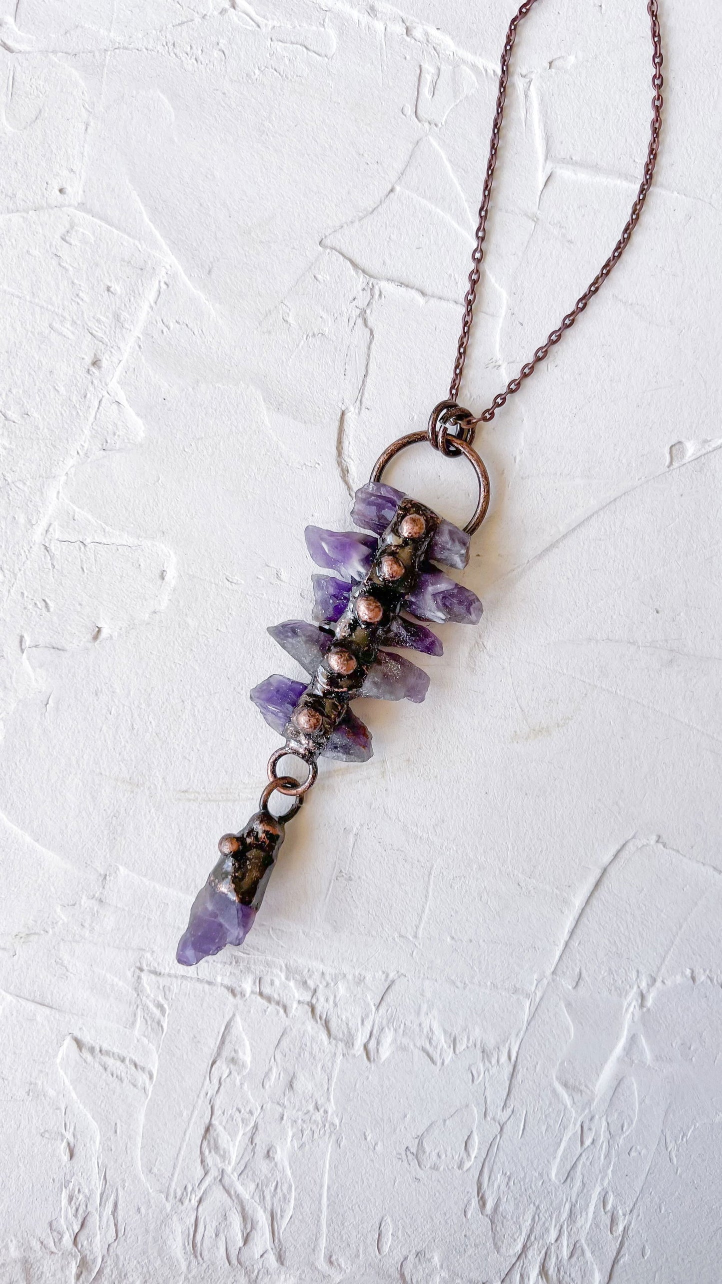 Amethyst Spire Copper Pendant - Copper Jewels