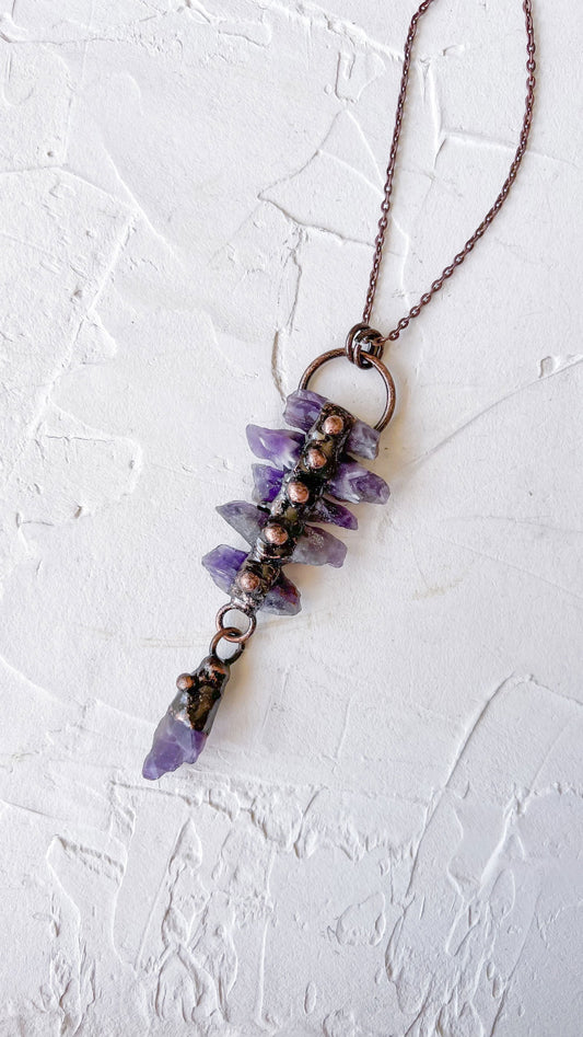Amethyst Spire Copper Pendant - Copper Jewels
