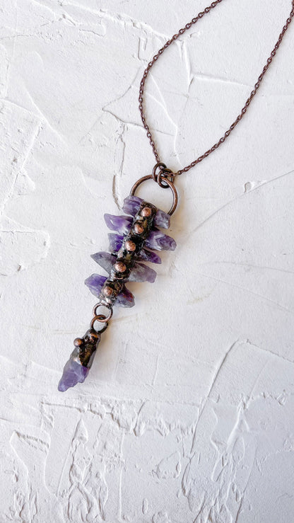 Amethyst Spire Copper Pendant - Copper Jewels