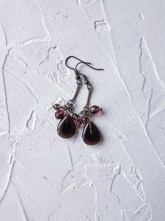 Bead Motif Vintage Earrings - Copper Jewels