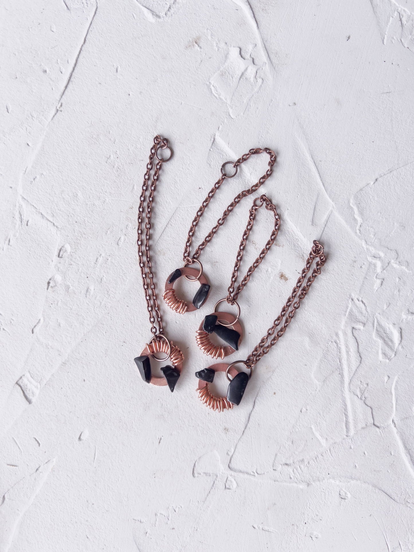 Black Tourmaline Copper Sigil - Copper Jewels