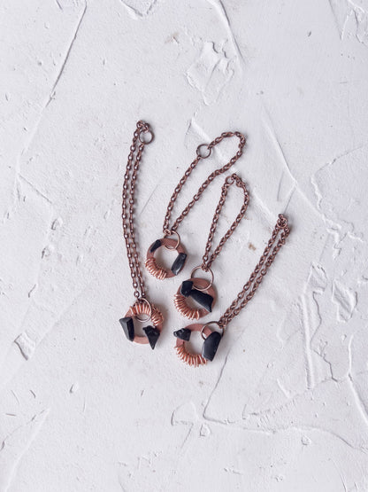 Black Tourmaline Copper Sigil - Copper Jewels