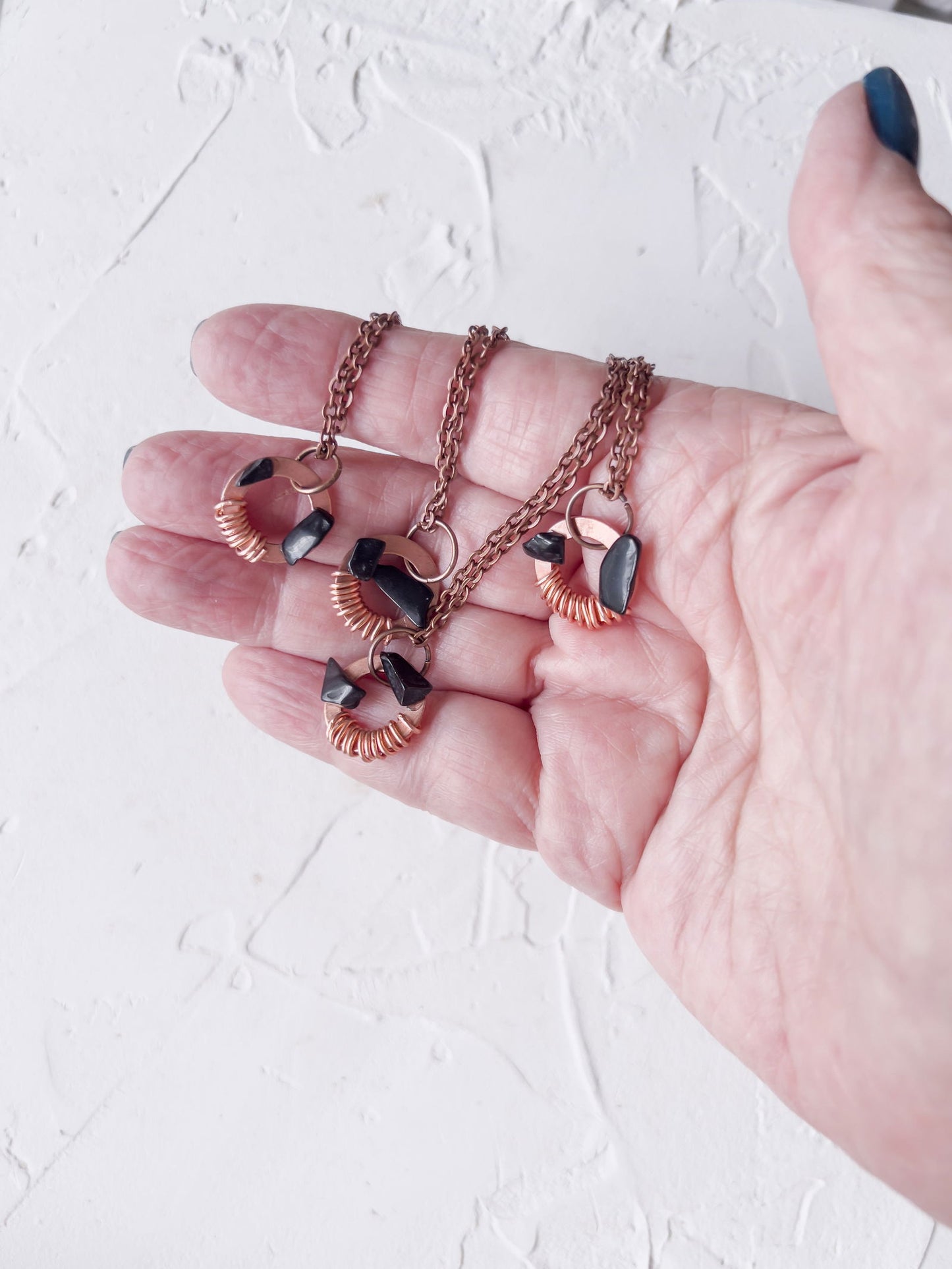 Black Tourmaline Copper Sigil - Copper Jewels