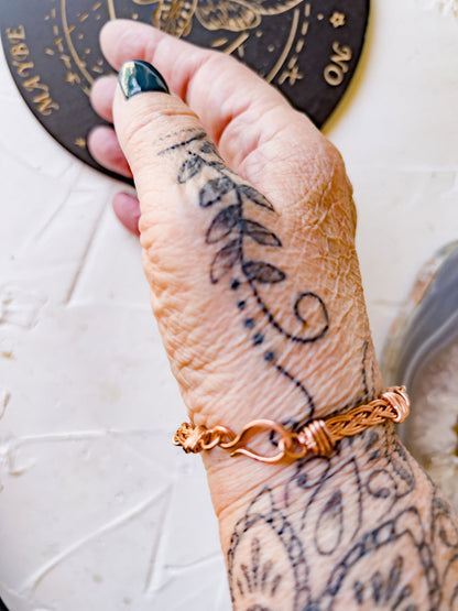 Braided Path Copper Link Bracelet - Copper Jewels