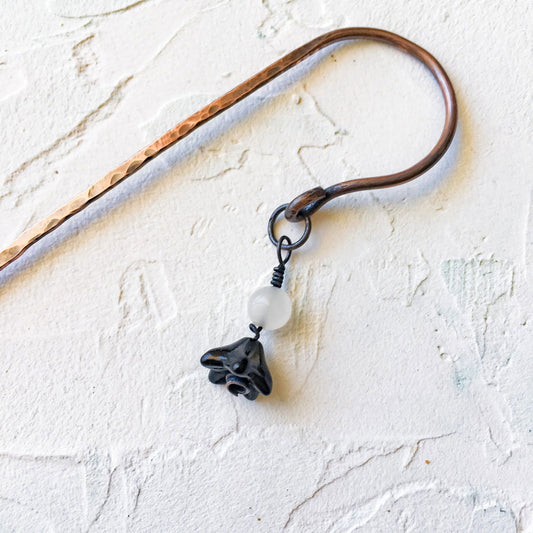 Copper Bookmark with Flower Motif - Copper Jewels