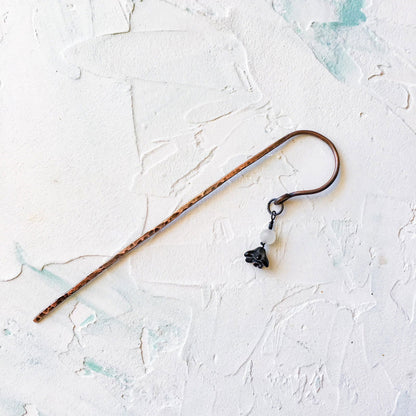 Copper Bookmark with Flower Motif - Copper Jewels