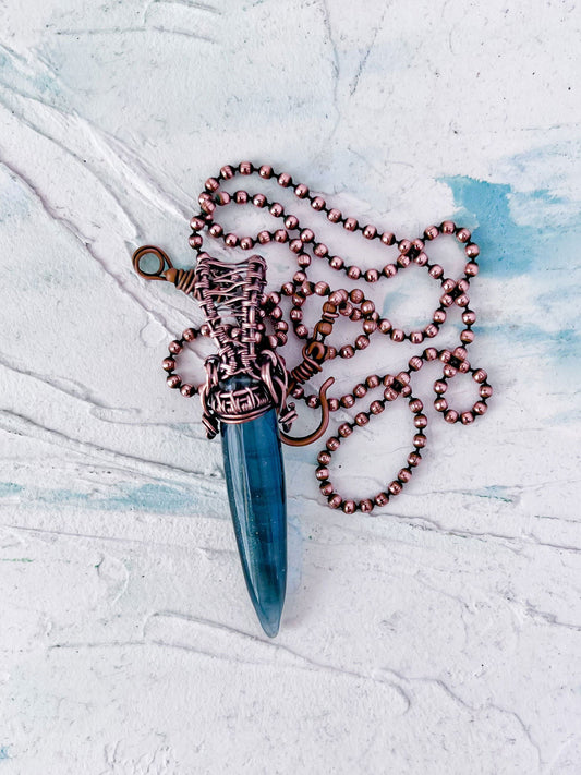 Copper and Lampwork Bead Pendant - Copper Jewels