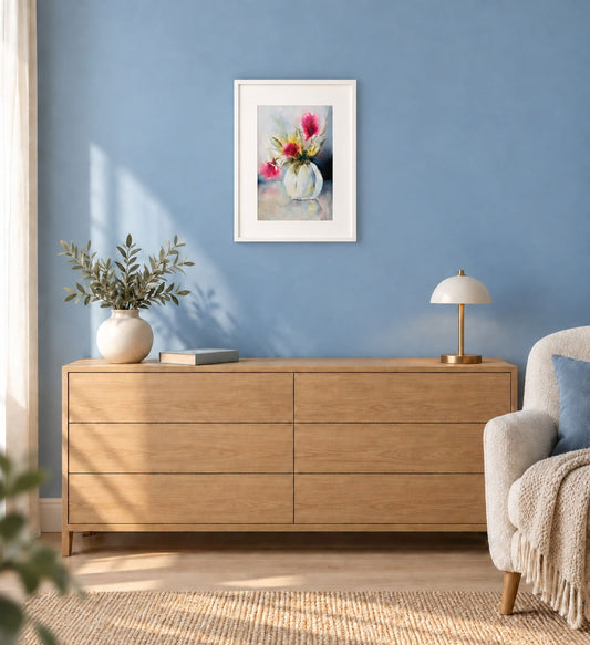 Crimson Blooms | Original Watercolour Painting - Copper Jewels