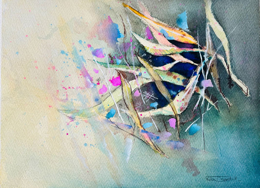 Found Along the Way II | Original Watercolour Painting - Copper Jewels