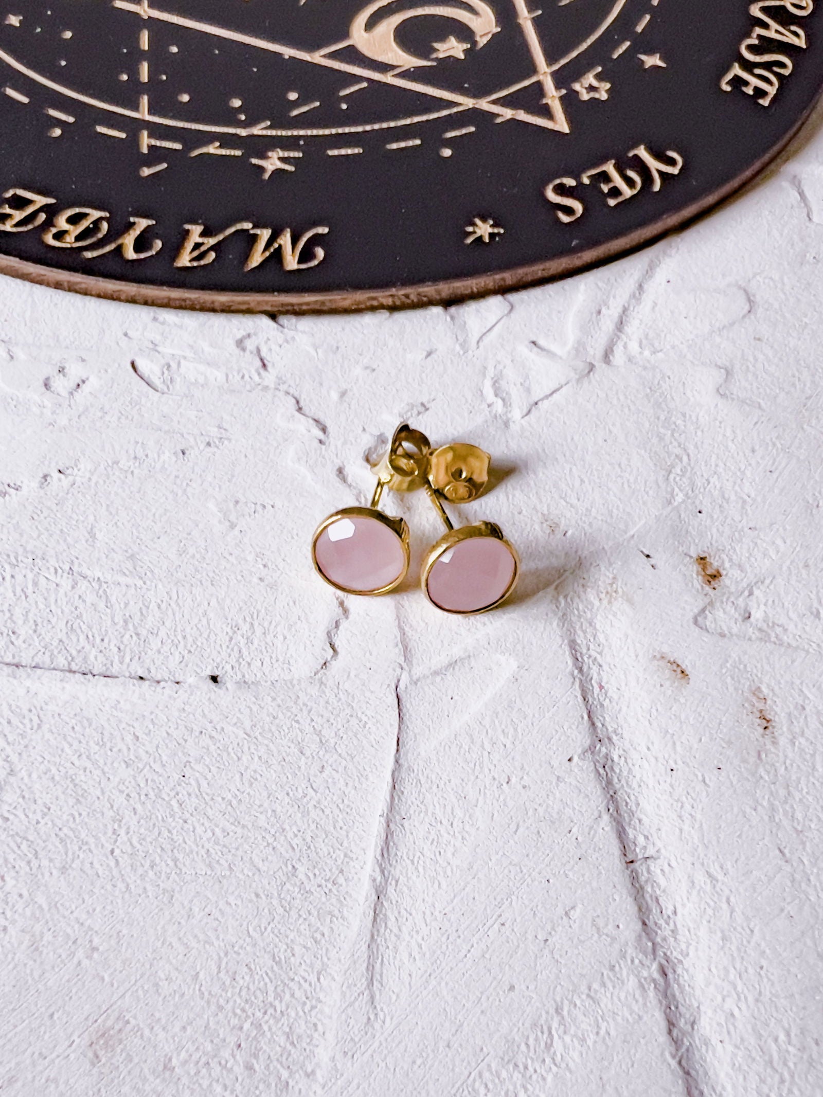Genuine Stone Stud Earrings in Copper Jewels Style - Copper Jewels