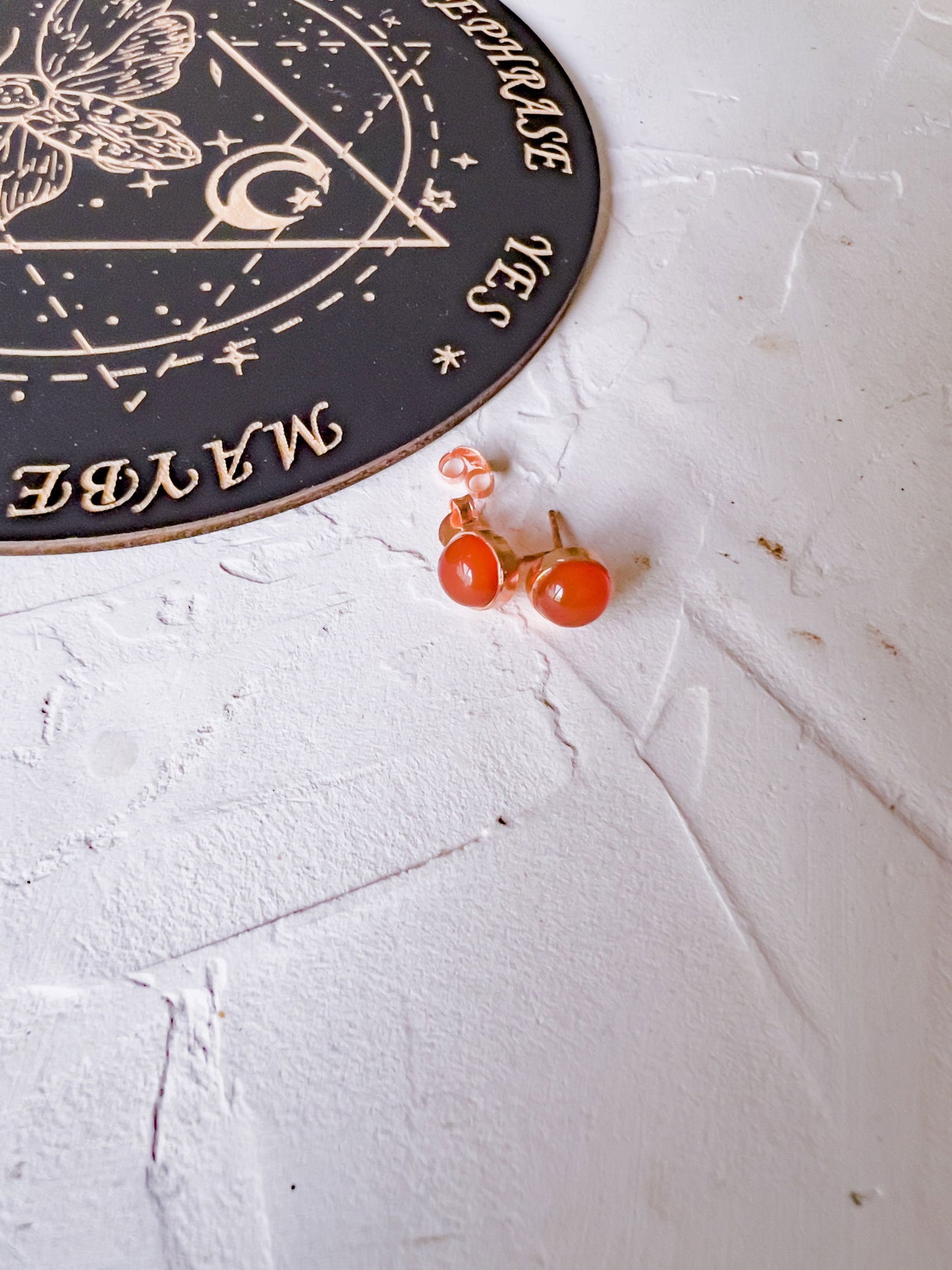 Genuine Stone Stud Earrings in Copper Jewels Style - Copper Jewels