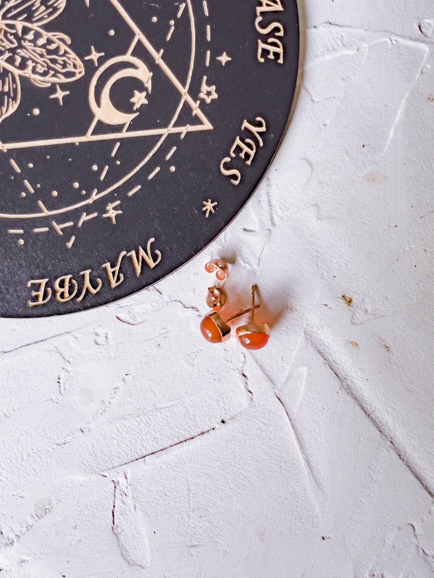 Genuine Stone Stud Earrings in Copper Jewels Style - Copper Jewels