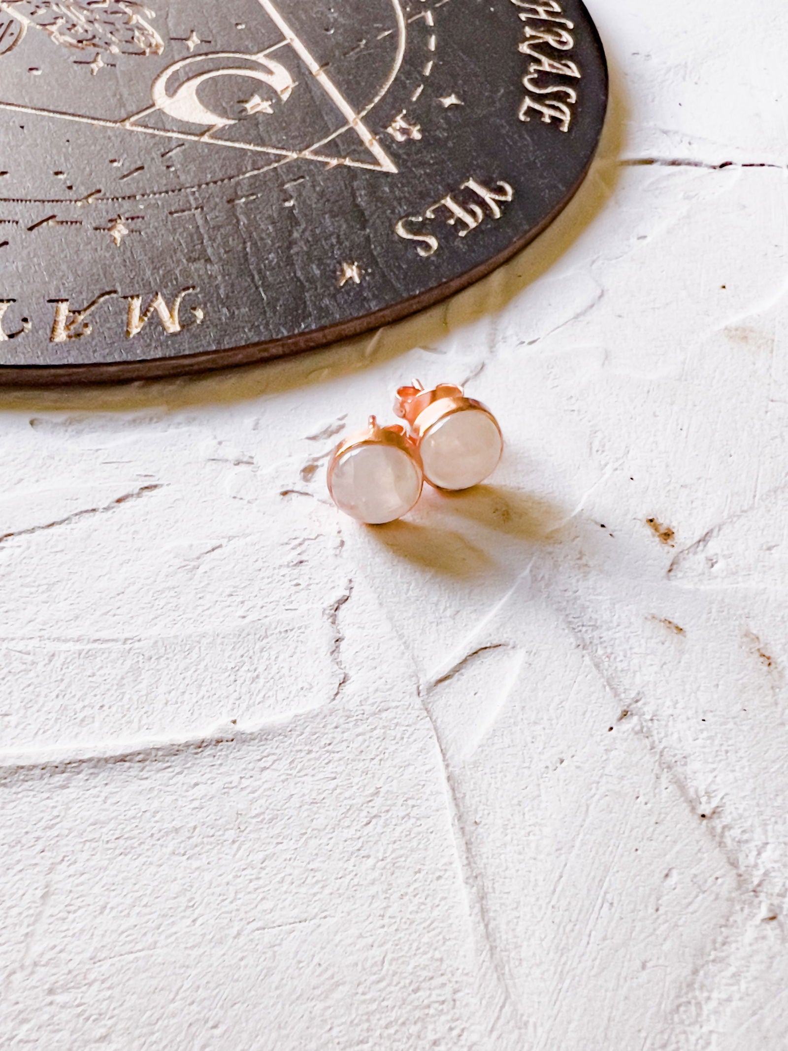 Genuine Stone Stud Earrings in Copper Jewels Style - Copper Jewels