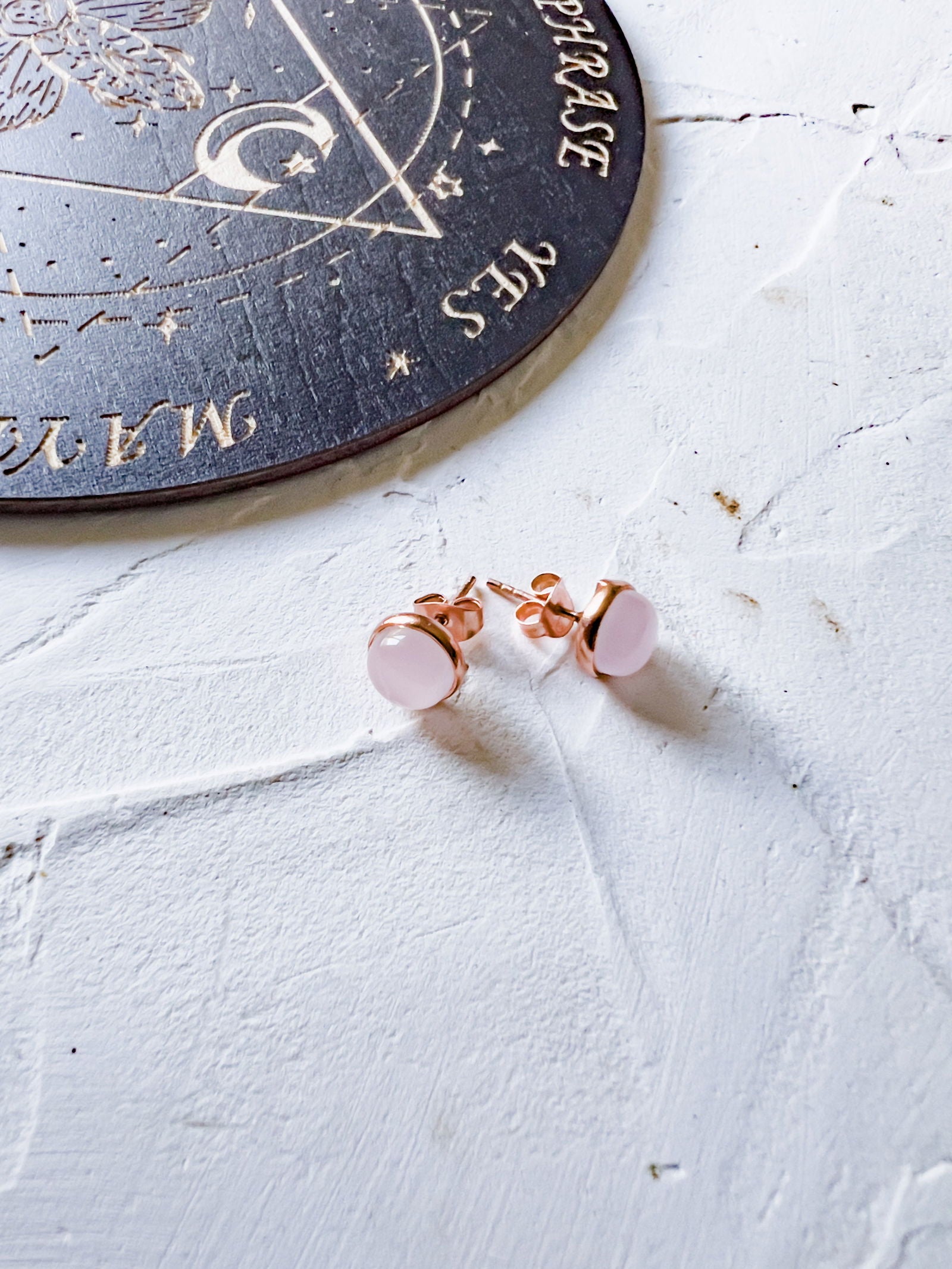 Genuine Stone Stud Earrings in Copper Jewels Style - Copper Jewels