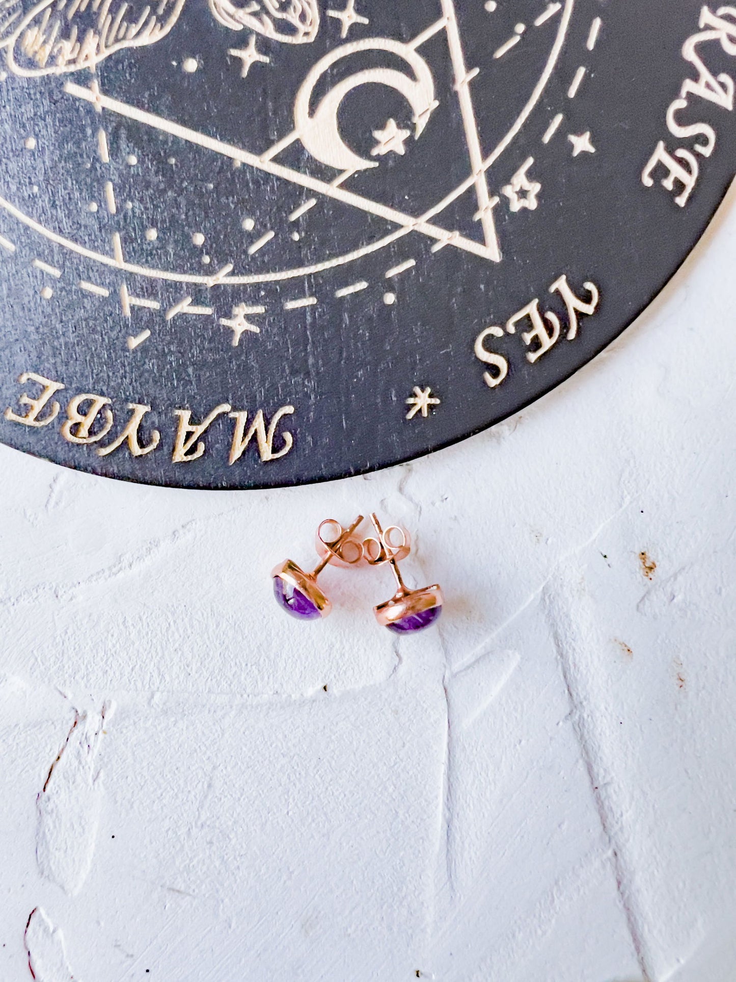 Genuine Stone Stud Earrings in Copper Jewels Style - Copper Jewels