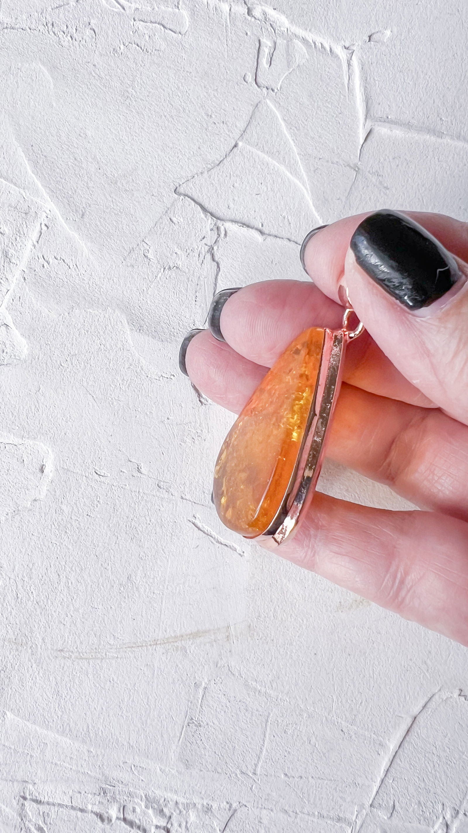 Golden Sunset - Copper and Amber Pendant - Copper Jewels