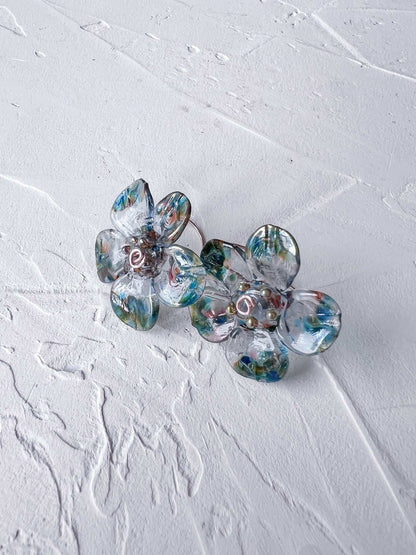 Handmade Whimsical Rose Gold Filled Wire and Lampwork Earrings - Copper Jewels
