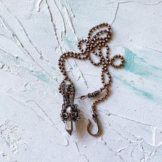 Hematite Point Pendant - Copper Jewels