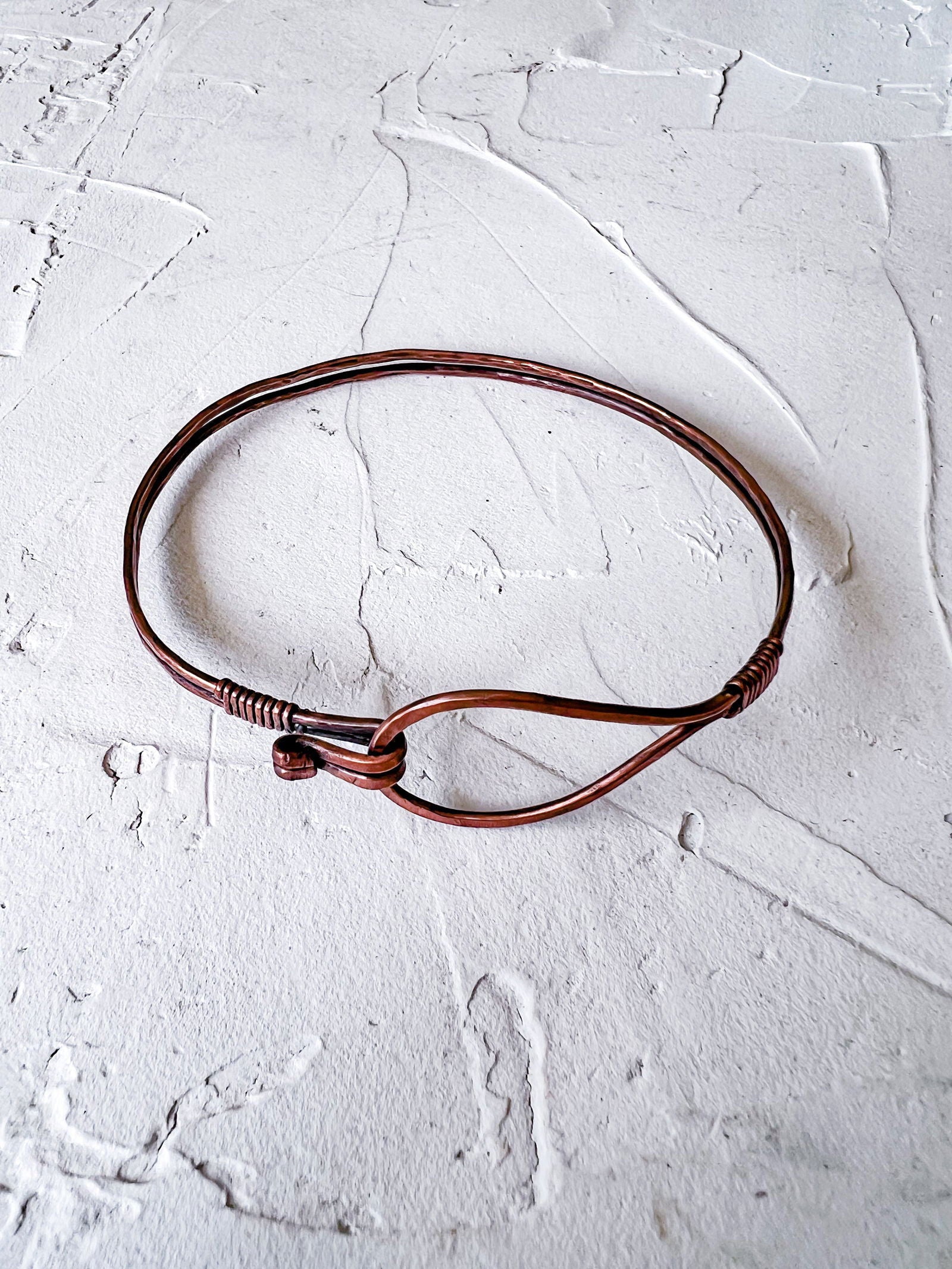 Hoop and Hook Copper Bangle - Copper Jewels