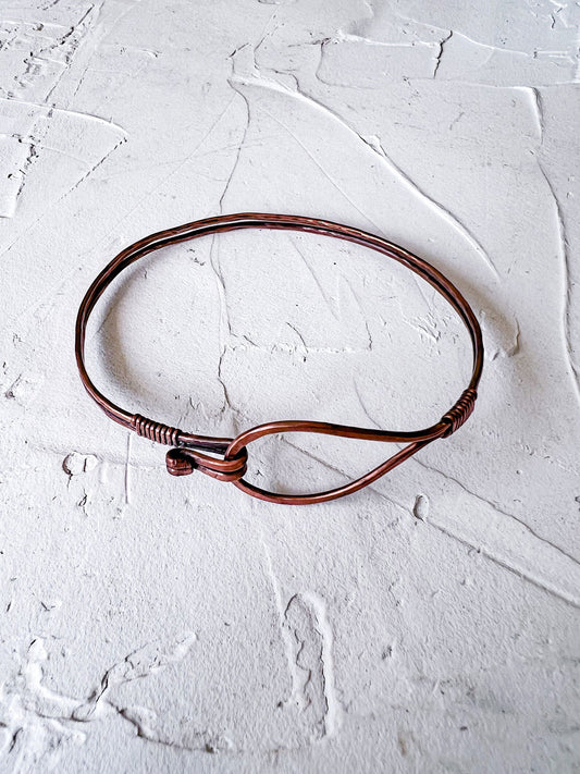 Hoop and Hook Copper Bangle - Copper Jewels