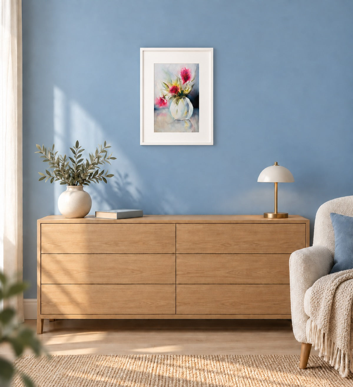 Crimson Blooms | Original Watercolour Painting