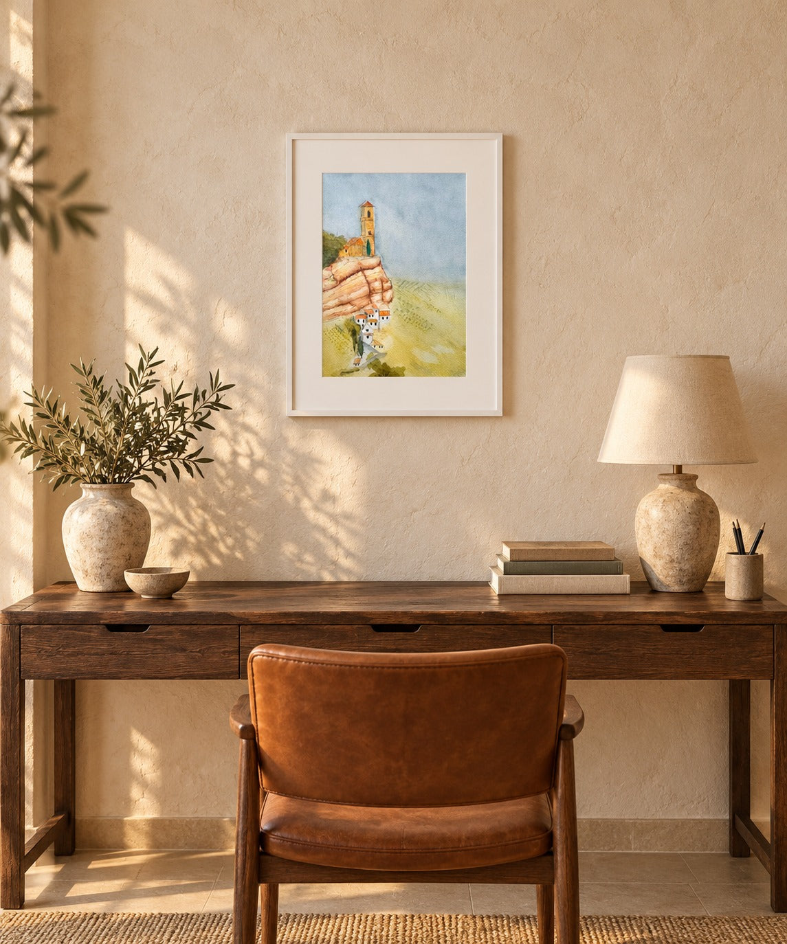 Monastery Above the Valley II | Original Watercolour Painting