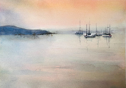 Quiet Harbour | Original Watercolour Painting