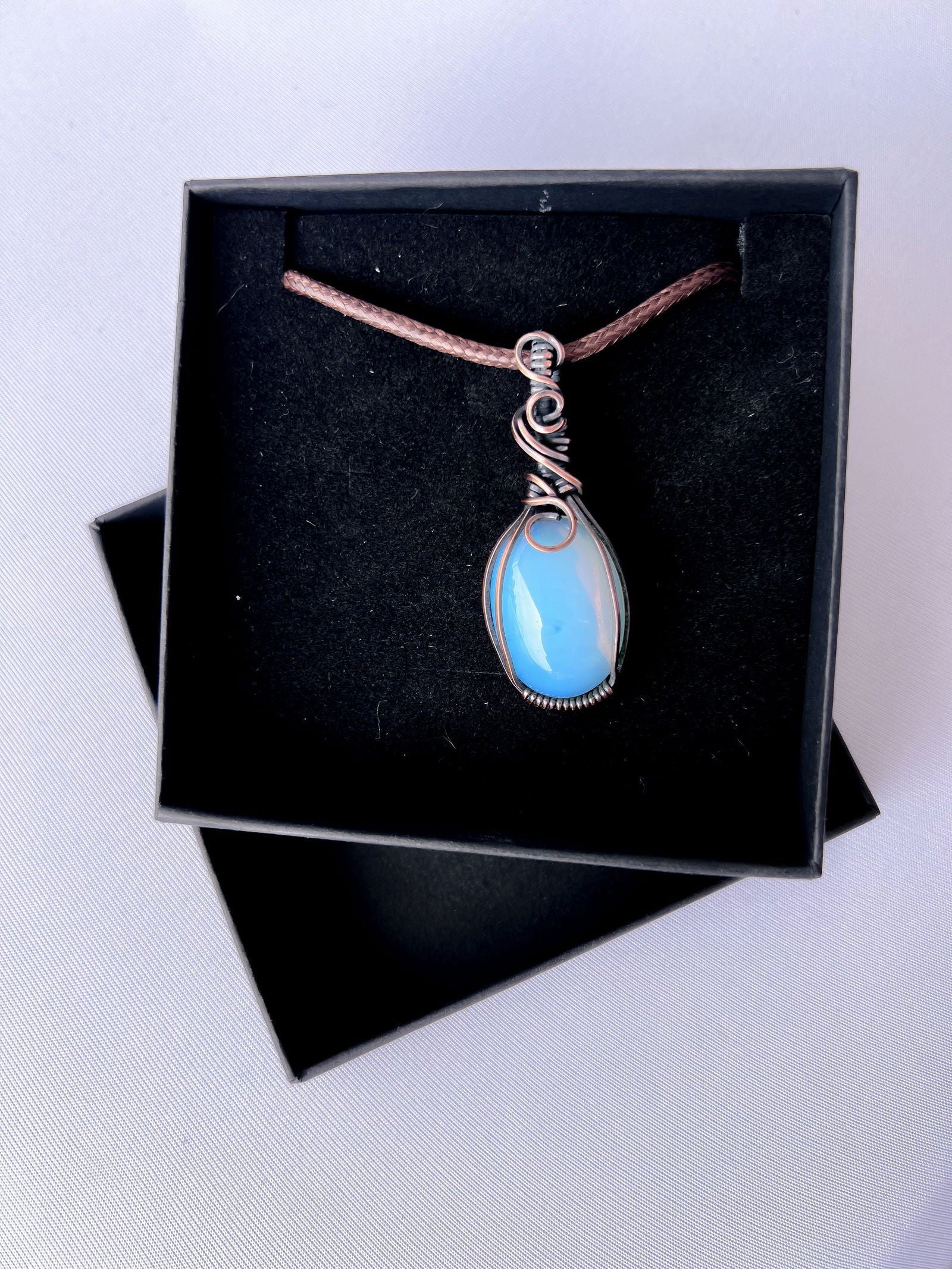 Opalite Cabochon set in Copper - Copper Jewels