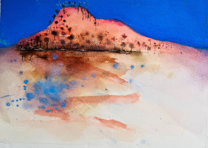Outback Ridge | Original Watercolour Painting - Copper Jewels