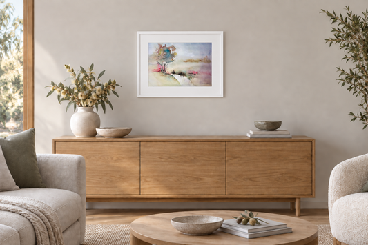 Quiet Country – Original Australian Watercolour Painting - Copper Jewels