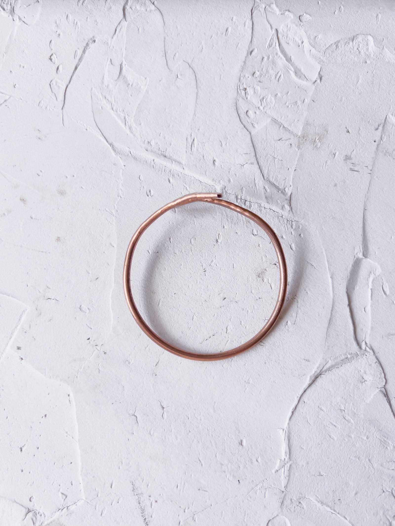 Quiet Strength Hammered Copper Bangle - Copper Jewels