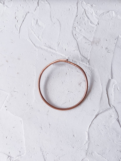 Quiet Strength Hammered Copper Bangle - Copper Jewels